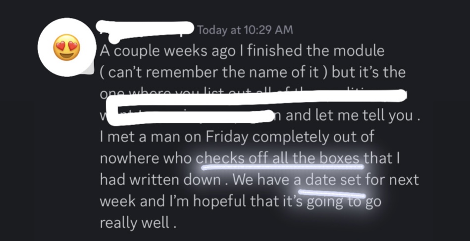 Client message: met a man who checks off all the boxes