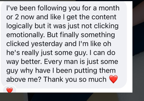 Client message: realized every man is just some guy